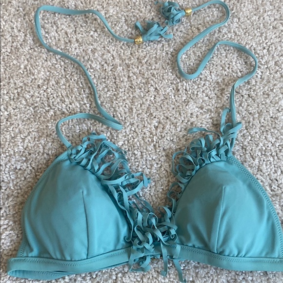 Teal Ruffle Bikini Set - Picture 2 of 3